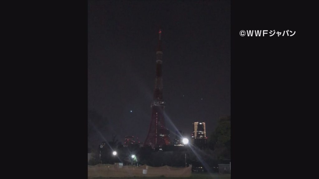 消灯した東京タワー