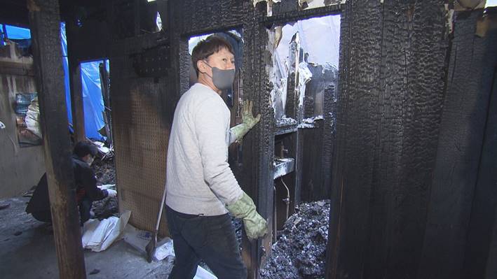 被災した鉄板焼き店「広島赤焼えん」の店主　伊藤勝さん （11月22日撮影）