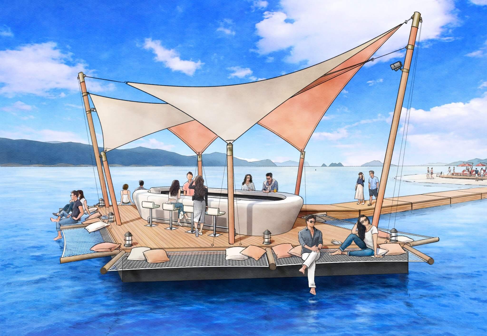 ベラビスタに今夏フローティングバー「ON THE SEA」が期間限定でオープン