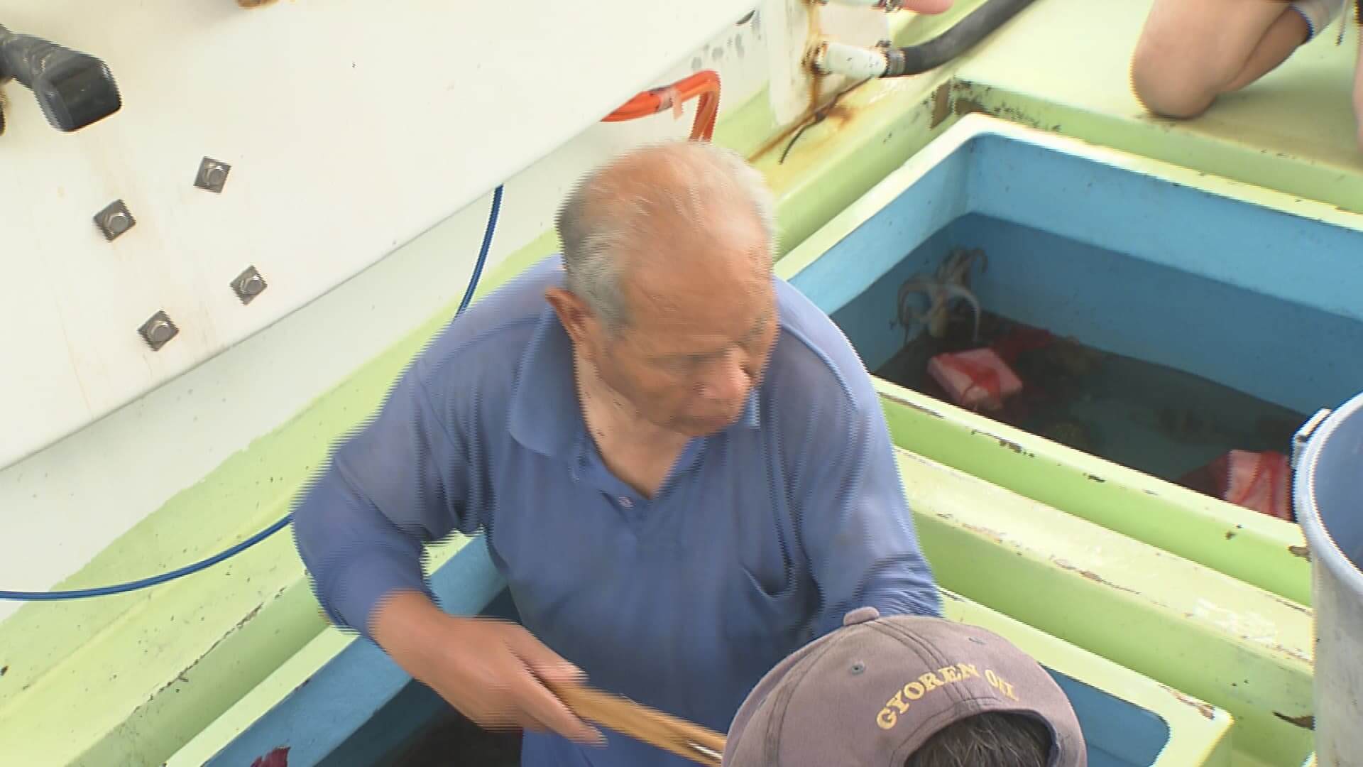 タコ漁の漁師