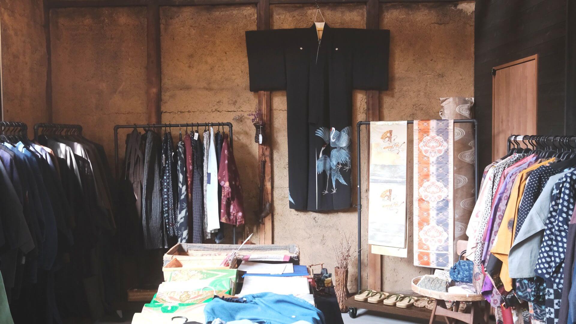 着物の販売スペース