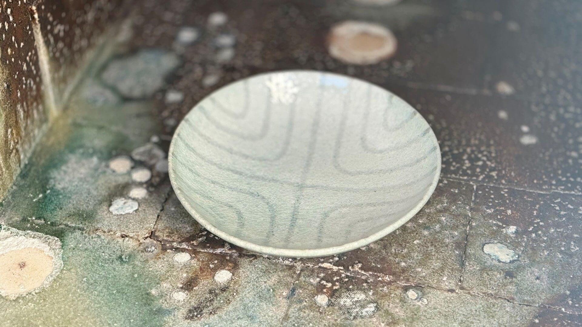 自在窯　ソーダ象嵌鉢