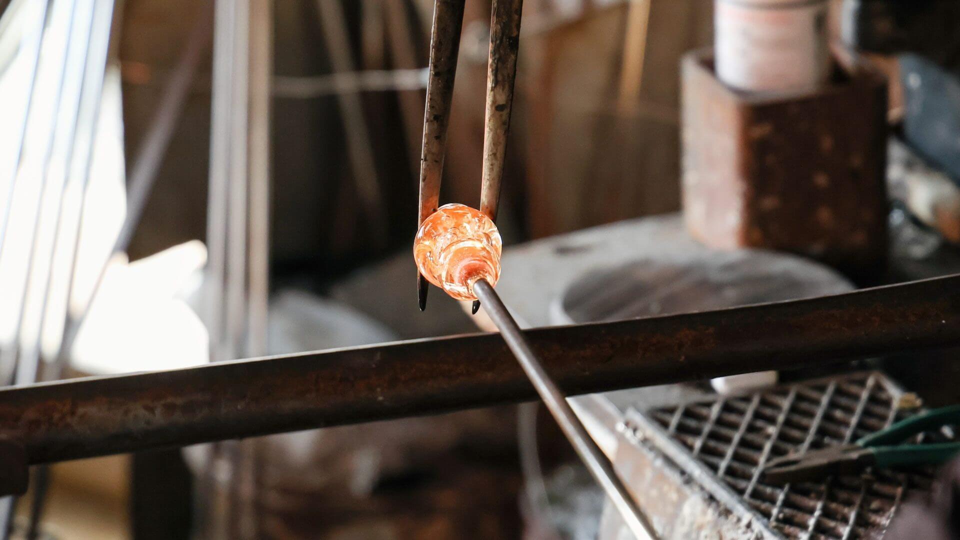 吹きガラス工房Fuji321 制作の様子