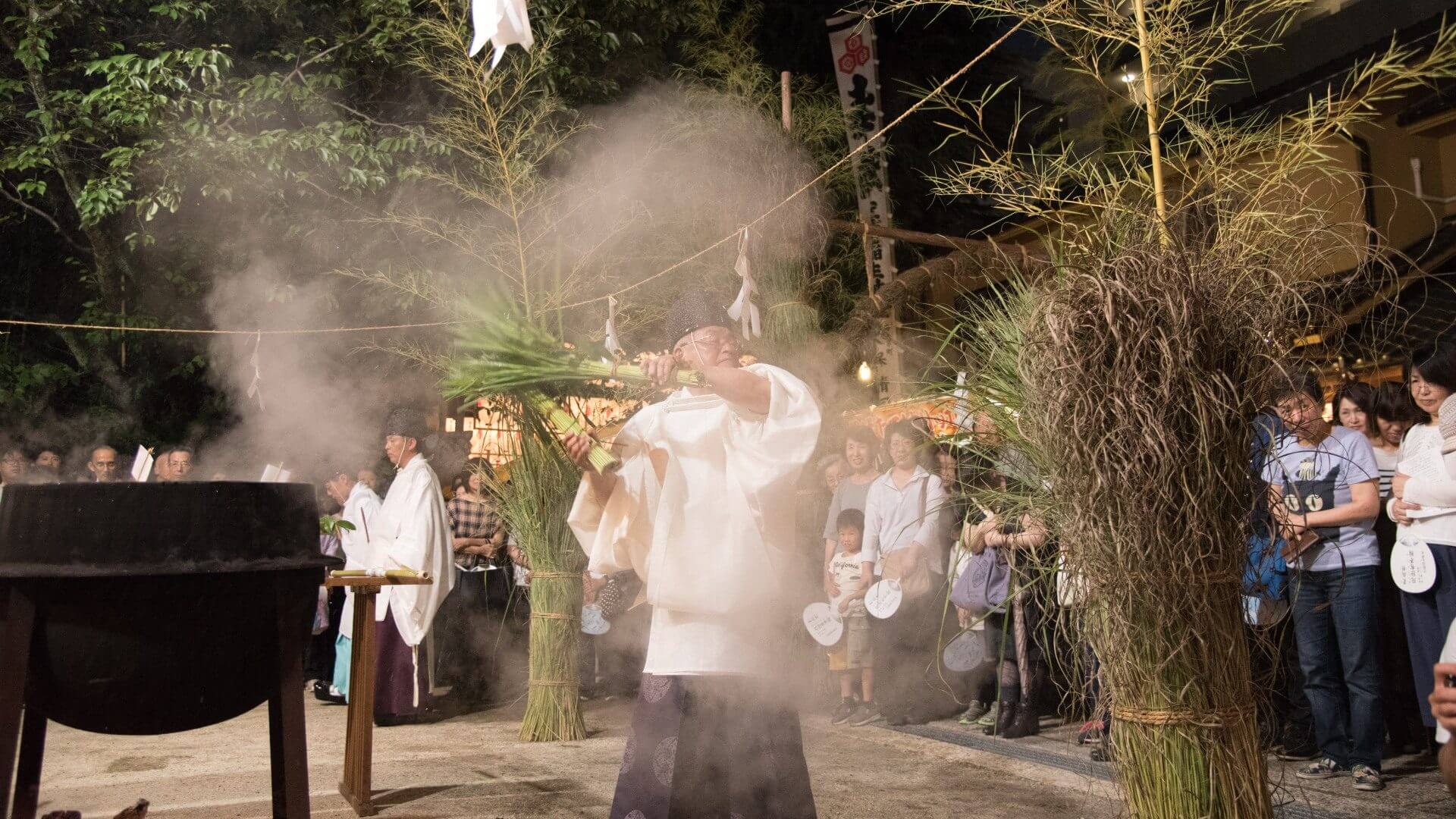 空鞘稲生神社　神事の様子