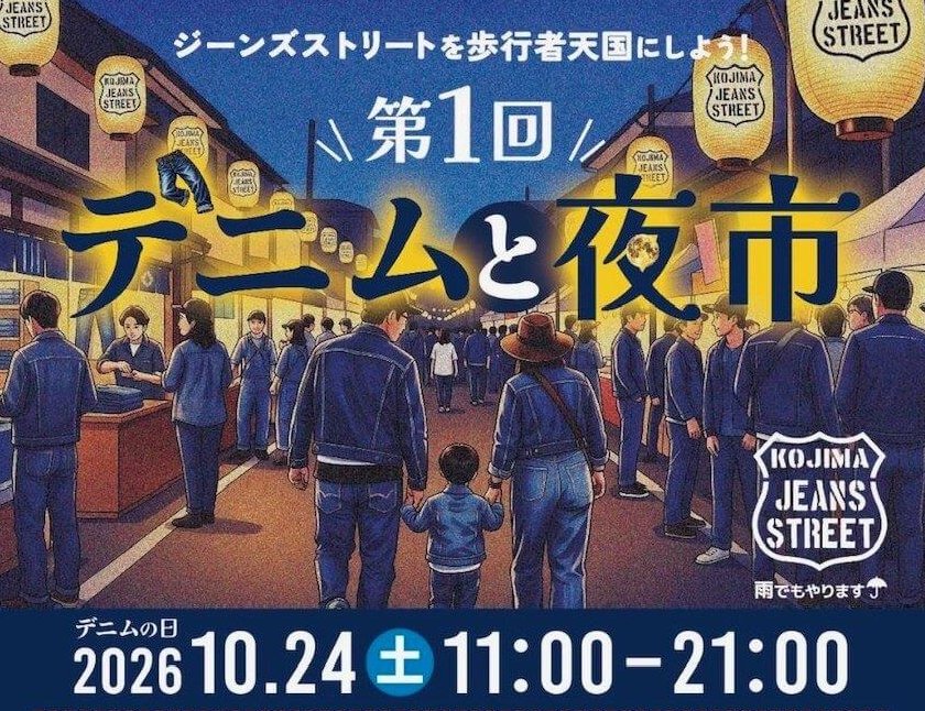 10/24】岡山県倉敷市の児島ジーンズストリートで「第1回 デニムと